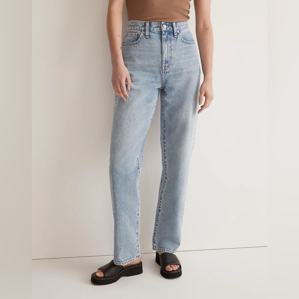 Madewell Sky Blue Straight Leg Jeans